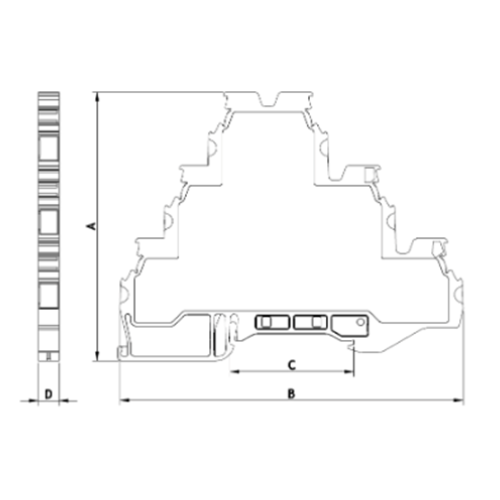 MRK3-2,5mm² Clema de Riel de Conexión por Tornillo Triple Nivel Onka en zuminova