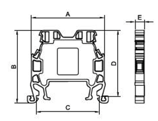 Onka-MRK 6mm² Clema de Riel de Conexión por Tornillo Gris