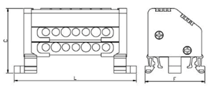 Onka Distribuidor_de_2_Polos_con_15_Orificios_de_7x12mm_en_zuminova