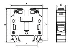Onka MRK Slim 35mm² Clema de Riel de Conexión por Tornillo Gris en zuminova