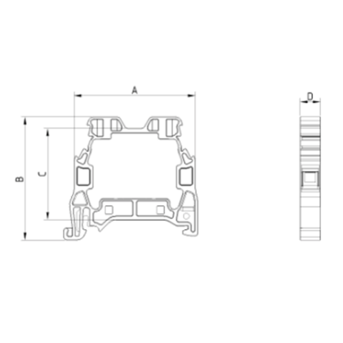 Onka MTK 10mm² Clema de Riel de Conexión por Tornillo a Tierra Camuflaje