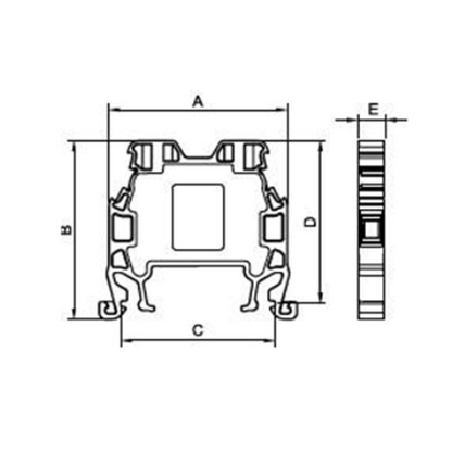 MRK 2,5mm² Clema de Riel de Conexión por Tornillo Azul Onka en zuminova