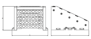 Distribuidor de 5 Polos de 10x15mm² con 15 Orificios y Tapa