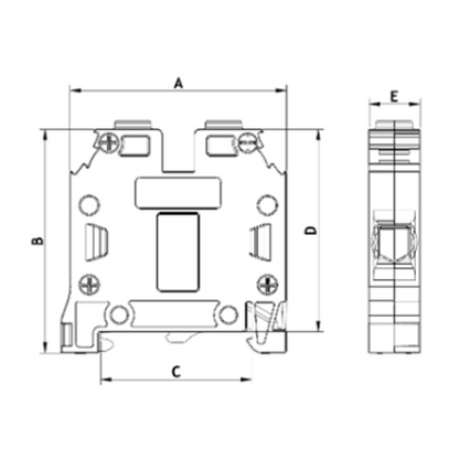 Onka MTK 16mm² Clema de Riel Tierra 