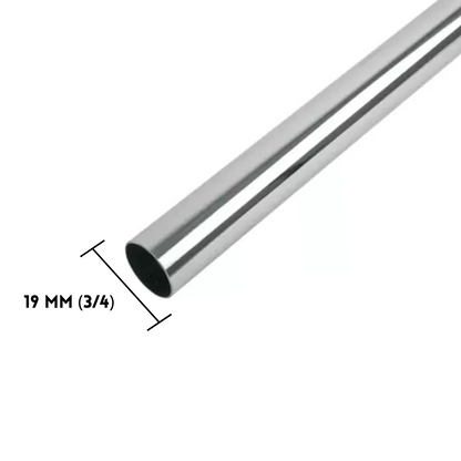 Tubo de Acero Inoxidable 304/L sin Costura - Calibre 14, 6.1m