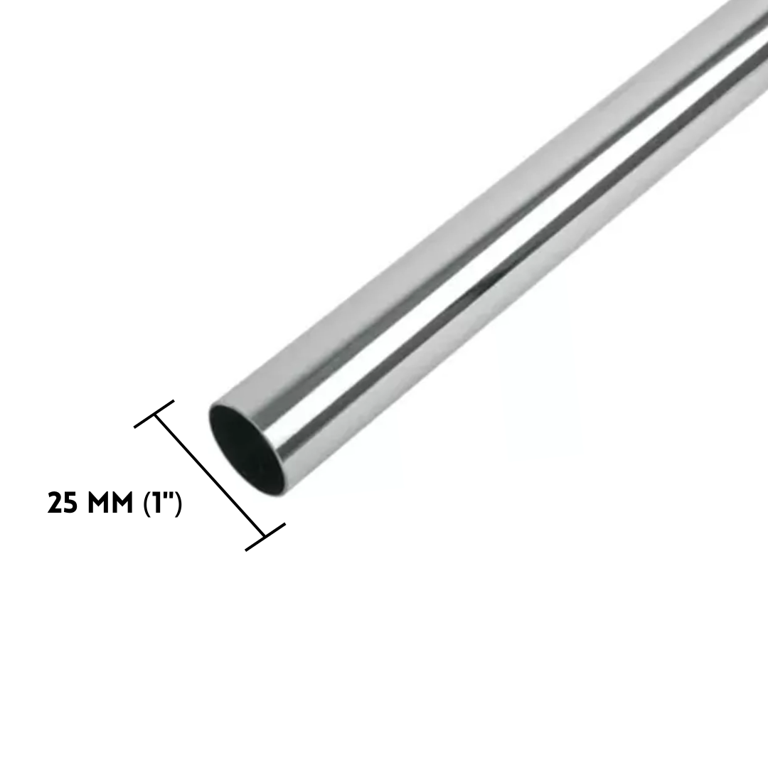 Tubo de Acero Inoxidable 304/L sin Costura - Calibre 14, 6.1m