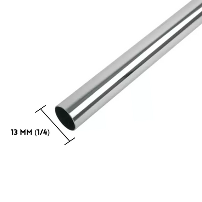 Tubo de Acero Inoxidable 316/L sin Costura - 6.1m, Calibre 18