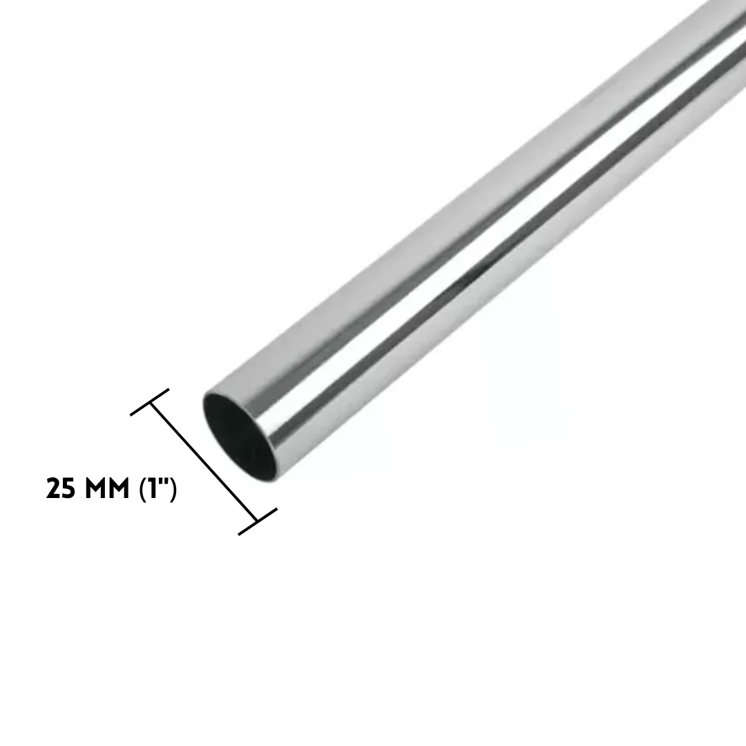 Tubo de Acero Inoxidable 316/L sin Costura - 6.1m, Calibre 18