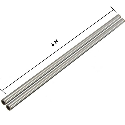 Tubo de Acero Inoxidable 304/L sin Costura - Calibre 16, 6.1m