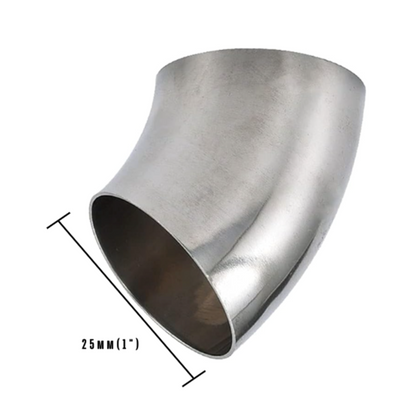 Codos de 45° de Acero Inoxidable 304/L 10s sin costura