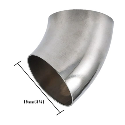 Codos de 45° de Acero Inoxidable 316/L Ced. 40s sin costura