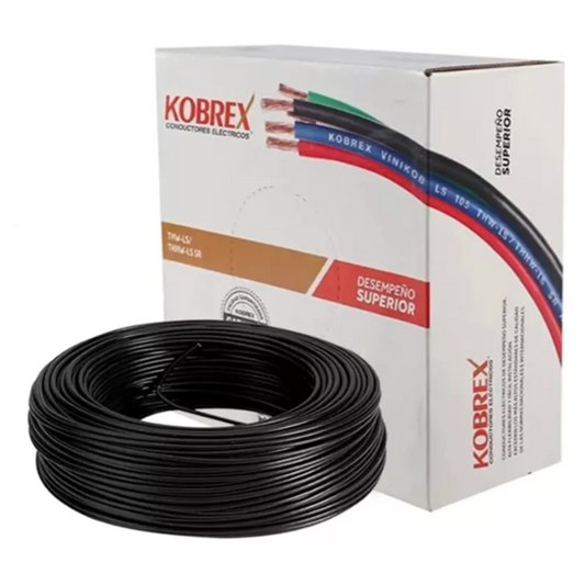 Cable eléctrico Kobrex Calibre 10 – Caja de 100 mtrs – Color Negro