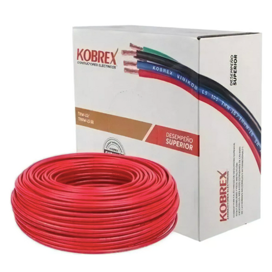 Cable eléctrico Kobrex Calibre 12 – Caja de 100 mtrs – Color Rojo