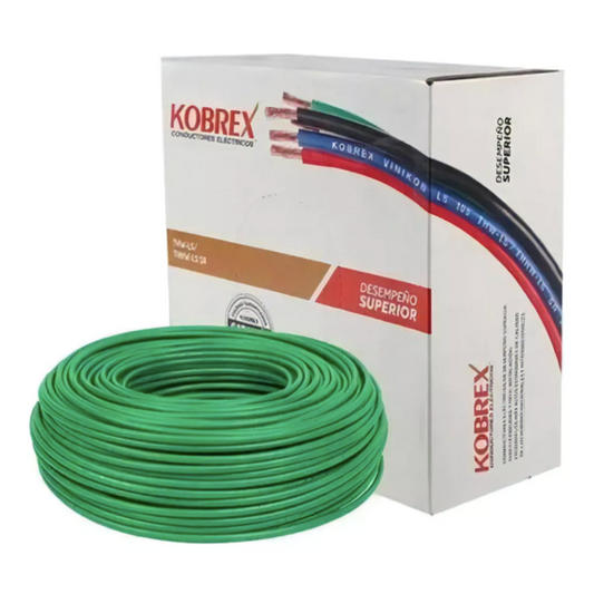 Cable eléctrico Kobrex Calibre 12 – Caja de 100 mtrs – Color Verde